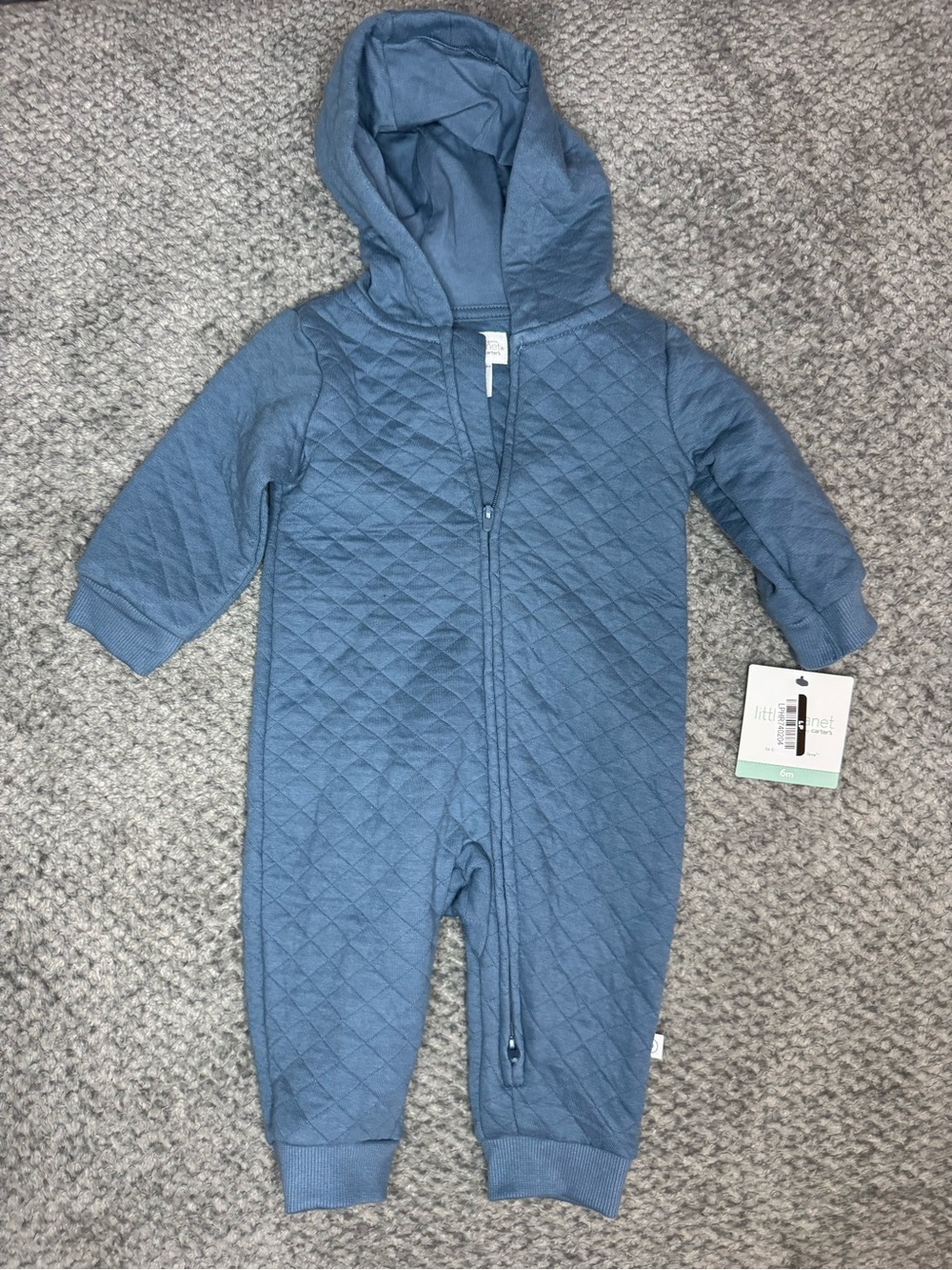 Little Planet by Carter’s Organic Baby Boys Quilted Hooded 1pc Outfit 6 Months